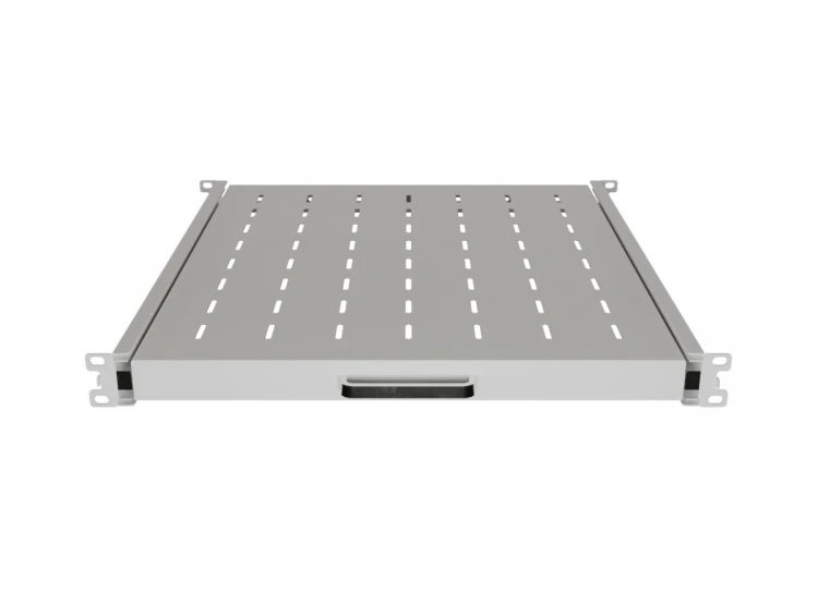 Lanberg Półka wysuwana do szaf rack 19 cali 500mm szara