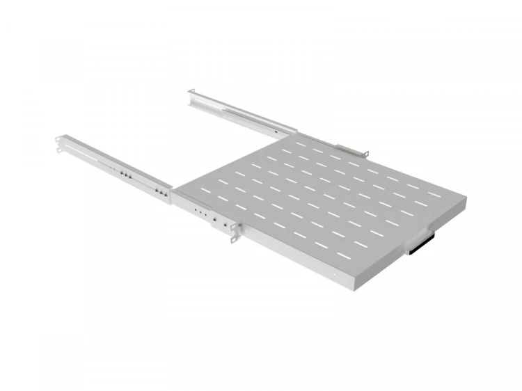 Lanberg Półka wysuwana do szaf rack 19 cali 500mm szara