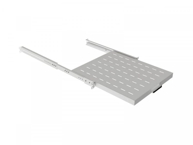 Lanberg Półka wysuwana do szaf rack 19 cali 500mm szara