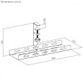 Maclean Organizer podbiurkowy na kable, MC-105W