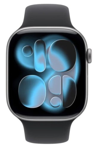 Apple Watch Series 11 GPS+Cellular koperta 42 mm z aluminium w kolorze gwiezdnej szarości, pasek sportowy w kolorze czarnym - rozmiar S/M
