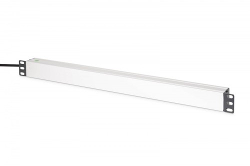 Digitus Listwa zasilająca PDU Rack (620mm) z zabezpieczeniem przeciwprzepięciowym + filtr EMI/RFI, 9 gniazd Schuko CEE 7/3 (45°), kabel 2m wtyk Unisch