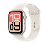 Apple Watch SE 3 GPS+Cellular koperta 44 mm z aluminium w kolorze księżycowej poświaty, pasek sportowy w kolorze księżycowej poświaty - rozmiar S/M
