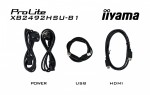 IIYAMA Monitor 24 cali XB2492HSU-B1 IPS,FHD,HDMI,DP,120Hz,300cd,4ms,        cienkie ramki, 1500:1, ErP B, USB HUBx2