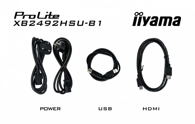 IIYAMA Monitor 24 cali XB2492HSU-B1 IPS,FHD,HDMI,DP,120Hz,300cd,4ms,        cienkie ramki, 1500:1, ErP B, USB HUBx2