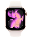 Apple Watch Series 11 GPS, koperta 42 mm z aluminium w kolorze rĂłĹźowego zĹota, pasek sportowy w kolorze Ĺagodnego rĂłĹźu - rozmiar S/M