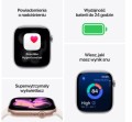 Apple Watch Series 11 GPS, koperta 42 mm z aluminium w kolorze różowego złota, pasek sportowy w kolorze łagodnego różu - rozmiar S/M