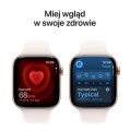 Apple Watch Series 11 GPS, koperta 42 mm z aluminium w kolorze różowego złota, pasek sportowy w kolorze łagodnego różu - rozmiar S/M