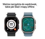 Apple Watch Ultra 3 GPS + Cellular koperta 49 mm z tytanu w kolorze czarnym, opaska Trail w kolorze czarnym/wÄgla drzewnego - rozmiar M/L