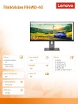 Lenovo Monitor ThinkVision P34WD-40 34 cale 64ADZAT1EU