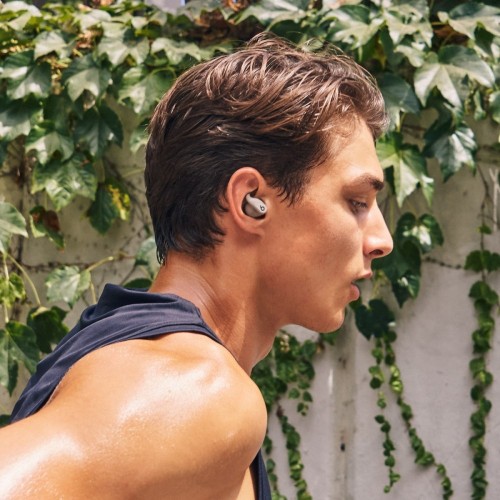 Apple Słuchawki Powerbeats Fit - bezprzewodowe douszne słuchawki sportowe - skalny szary