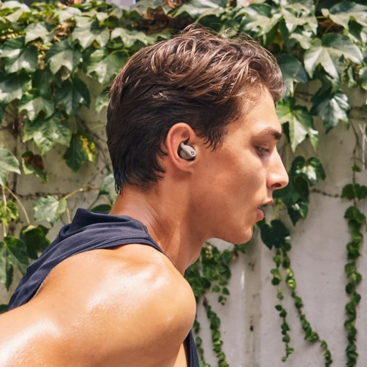 Apple Słuchawki Powerbeats Fit - bezprzewodowe douszne słuchawki sportowe - skalny szary