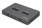 Digitus Stacja dokująca USB-C 3.2 Gen2 dla dysków SSD M.2 Duo NVMe oraz SATA (max. 2x 4 TB) z czytnikiem kart SD-Express 7.1 (max. 2 TB), czarna