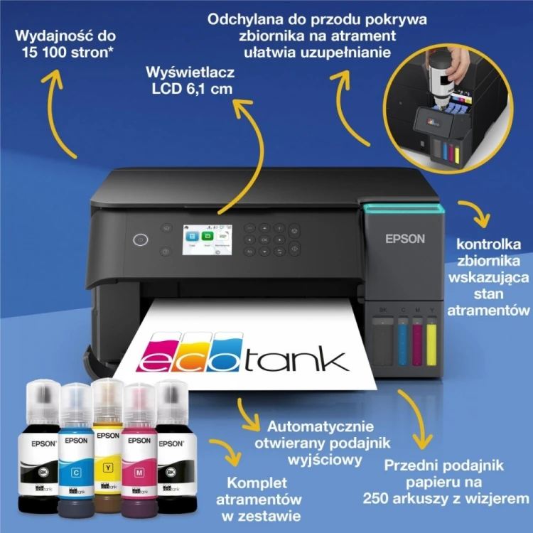 Epson Urządzenie wielofunkcyjne  L6360 ITS  A4/35ppm/W(LAN)/100k stron/czarna