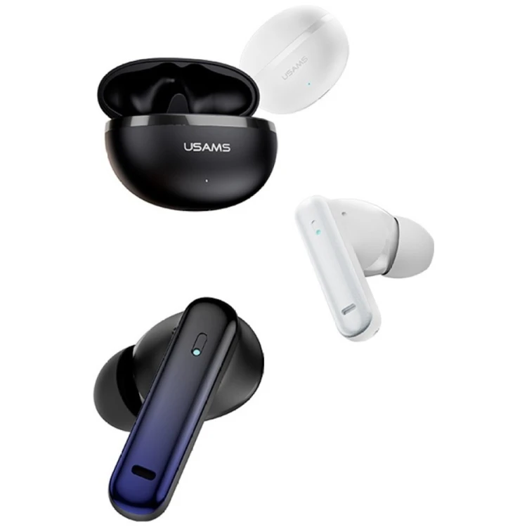 USAMS Słuchawki bluetooth TWS E02 ANC+ENC czarne