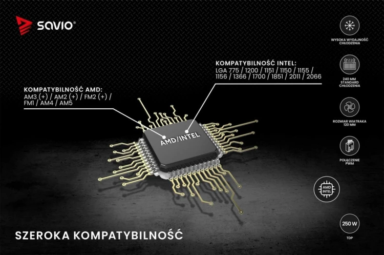 Savio Chłodzenie wodne NOX 240 mm