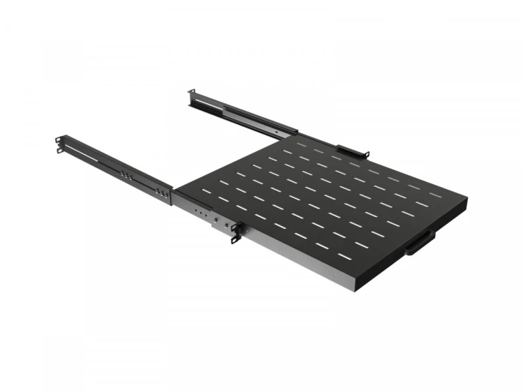 Lanberg Półka wysuwana do szaf rack 19 cali 500mm czarna