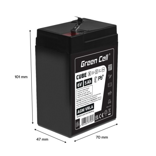 Green Cell Akumulator AGM VRLA 6V 5Ah IP54