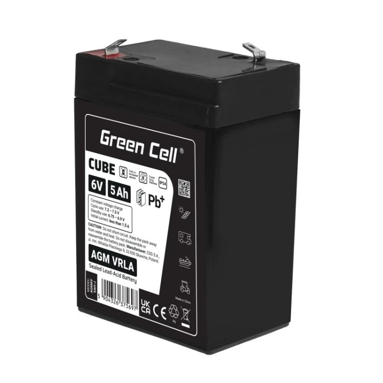 Green Cell Akumulator AGM VRLA 6V 5Ah IP54