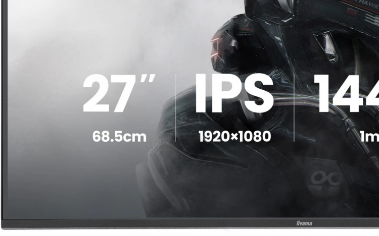 IIYAMA Monitor 27 cali GB2741HSU-B1 IPS,FHD,144Hz,1ms,2xUSB,350cd,HDMI,DP,  HAS (150) PIVOT