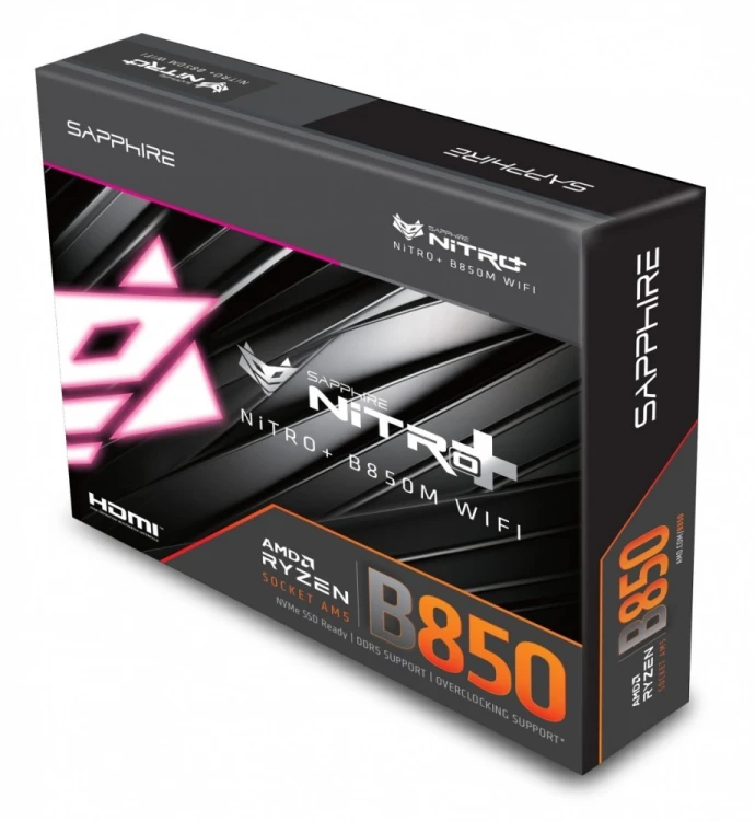 Sapphire Technology Płyta głóna NITRO+ B850M WIFI AM5 4DDR5 mATX
