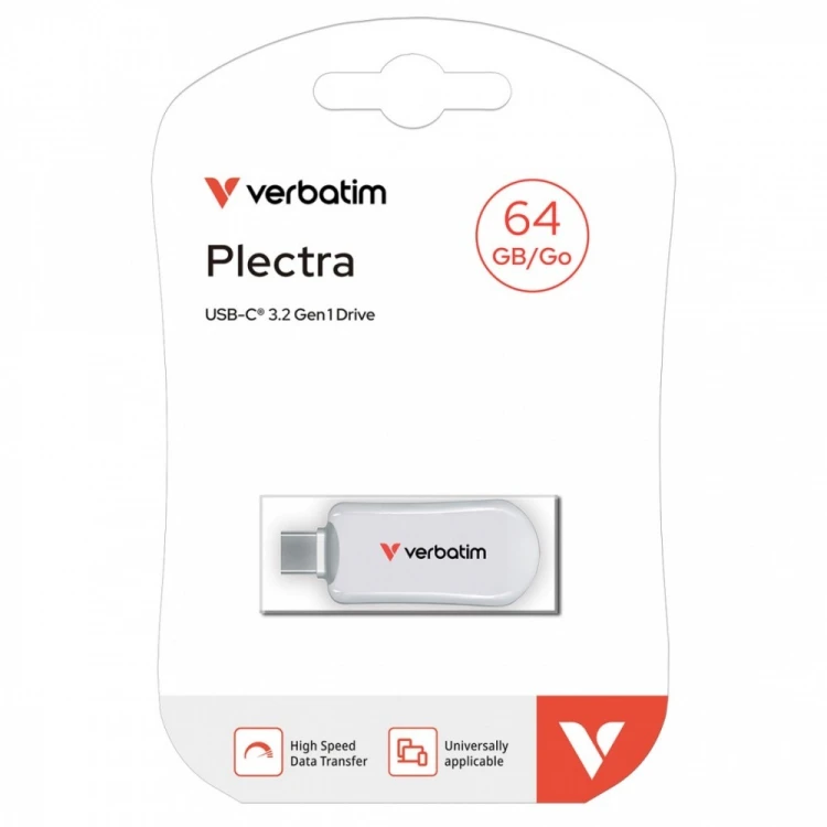 Verbatim Pendrive Plectra 64GB USB-C 100 MB/s 30228 WH