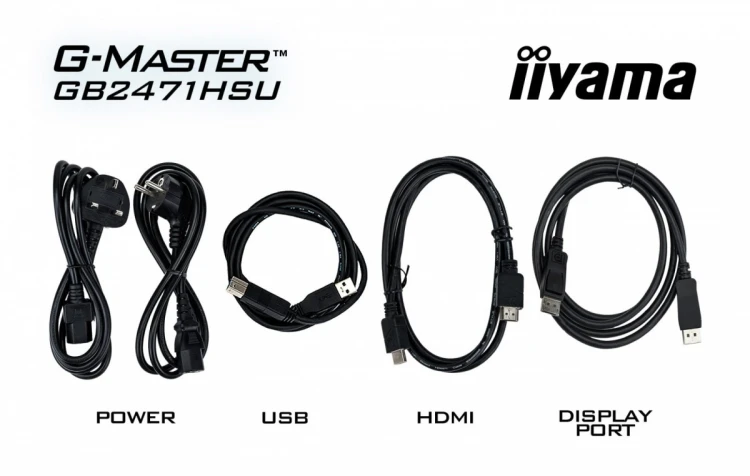 IIYAMA Monitor 23,8 cala GB2471HSU-B1 IPS,FHD,240Hz,2xHDMI,DP,1xUSB 3.2,     1xUSB C, Adaptive G-SYNC - 1920 x 1080 @48-240Hz  DisplayPort Only,
