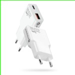 everActive Ładowarka sieciowa SUPER SLIM QC 3.0 20W 1XUSB 1XUSB-C biała SC-340Q