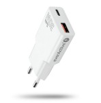 everActive Ładowarka sieciowa SUPER SLIM QC 3.0 30W 1XUSB 1XUSB-C biała SC-380Q