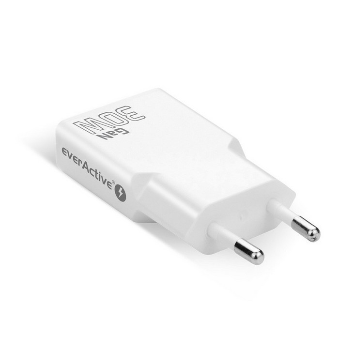 everActive Ładowarka sieciowa SUPER SLIM QC 3.0 30W 1XUSB 1XUSB-C biała SC-380Q