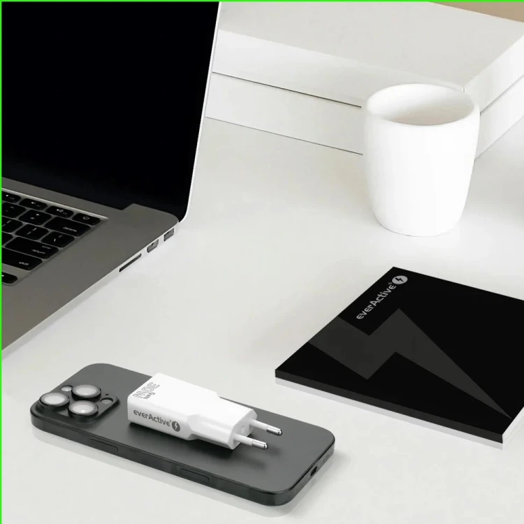 everActive Ładowarka sieciowa SUPER SLIM QC 4+ 30W 2XUSB-C biała SC-385Q