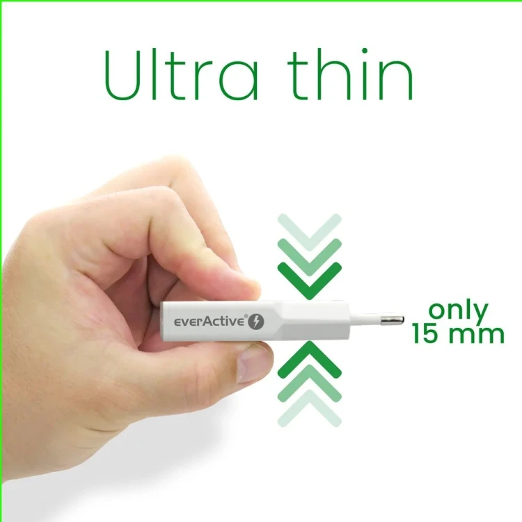 everActive Ładowarka sieciowa SUPER SLIM QC 4+ 30W 2XUSB-C biała SC-385Q