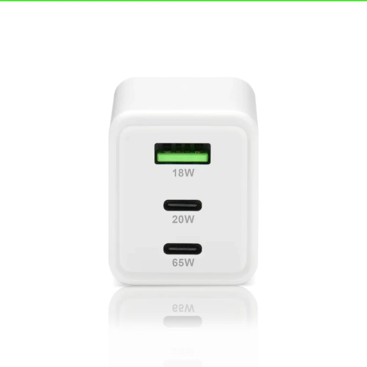 everActive Ładowarka sieciowa GAN QC 4+ 65W 1XUSB 2XUSB-C biała SC-655Q