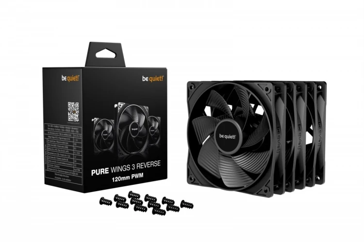 Be quiet! Wentylator Pure Wings 3 120mm PWM Reverse 3pack Black