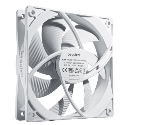 Be quiet! Wentylator Pure Wings 3 120mm PWM Reverse White 3-pak