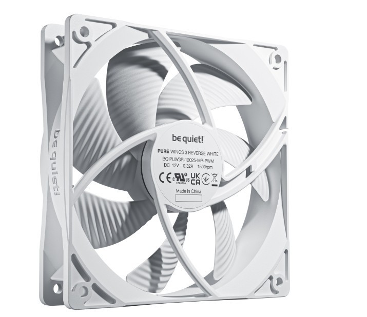Be quiet! Wentylator Pure Wings 3 120mm PWM Reverse White 3-pak