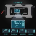 Qoltec Mikroprocesorowa ładowarka 12V 10A | Prostownik z funkcją naprawy do akumulatora AGM GEL LiFePO4 | LCD