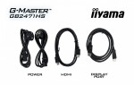 IIYAMA Monitor 23,8 cala GB2471HS-B1 Fast IPS,FHD,240Hz,2xHDMI,DP, 350cd, HAS(150) PIVOT, Adaptive G-SYNC - 1920 x 1080 @48-240Hz  DisplayPort Only