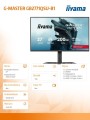 IIYAMA Monitor 27 cali GB2771QSU-B1 QHD,Fast IPS,200Hz,HAS (150) PIVOT,2xUSB 3.2,2xUSB C,0,5ms,2xHDMI,DP,350cd,Adaptive G-SYNC 2560x1440@48-240Hz DP o