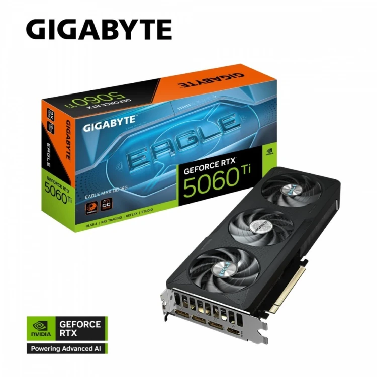 Gigabyte Karta graficzna GeForce RTX 5060 Ti EAGLE MAX OC 16G 128BIT GDDR7 3DP/HDMI