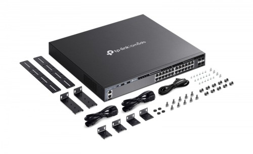 TP-LINK Przełącznik zarządzalny SG6428X Omada 24-Port Gigabit Stackable L3 Managed      Switch with 4 10GE SFP+ Slots