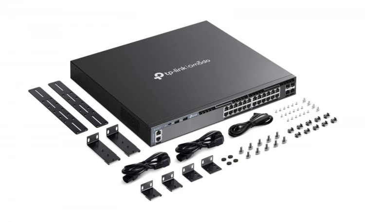 TP-LINK Przełącznik zarządzalny SG6428X Omada 24-Port Gigabit Stackable L3 Managed      Switch with 4 10GE SFP+ Slots