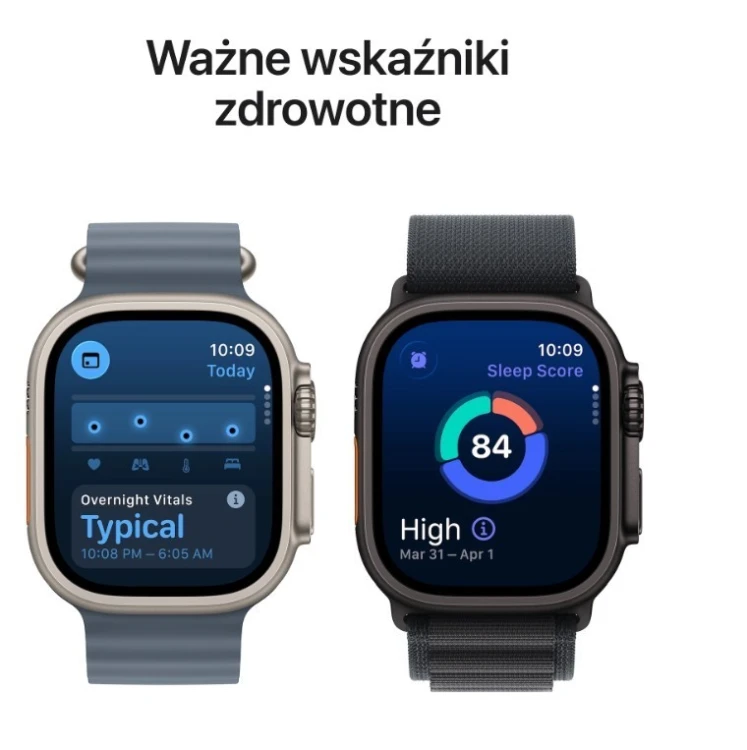 Apple Watch Ultra 3 GPS + Cellular, koperta 49 mm z tytanu w kolorze czarnym, bransoleta mediolańska z tytanu w kolorze czarnym - rozmiar M