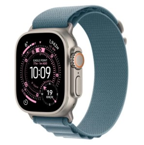 Apple Watch Ultra 3 GPS + Cellular 49mm  Koperta 49 mm z tytanu w kolorze naturalnym Opaska Alpine w kolorze jasnoniebieskim - rozmiar S