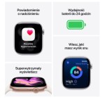 Apple Watch Series 11 GPS+Cellular koperta 42 mm z aluminium w kolorze srebrnym, pasek sportowy w kolorze mlecznego fioletu - rozmiar M/L