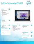 Dell Laptop Dell Pro 14 Essential PV14255 W11P Ryzen AI 7 350|16GB|1TB|AMD Radeon|FgrPr|WLAN+BT|14.0 FHD+|BcklKb|4C|65W|3YPS Platinum Silver Metal