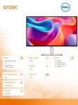 Dell Monitor 27 cali S2725DC QHD IPS/2560x1440/HDMI/DP/3Y