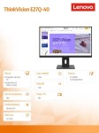 Lenovo Monitor ThinkVision E27Q-40 27 cali 64BDGAT4EU
