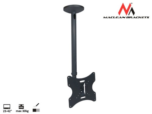 Maclean Uchwyt do telewizora sufitowy 23-42" 50 - 85 cm 30kg MC-504A B czarny TV