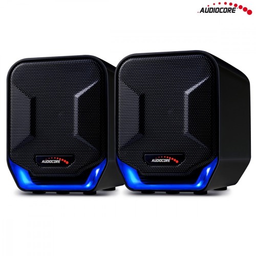 Audiocore Głośniki komputerowe 6W USB AC865B Czarno-niebieskie
